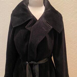 Black Velvet wide sleeve dress coat - Size 2X
